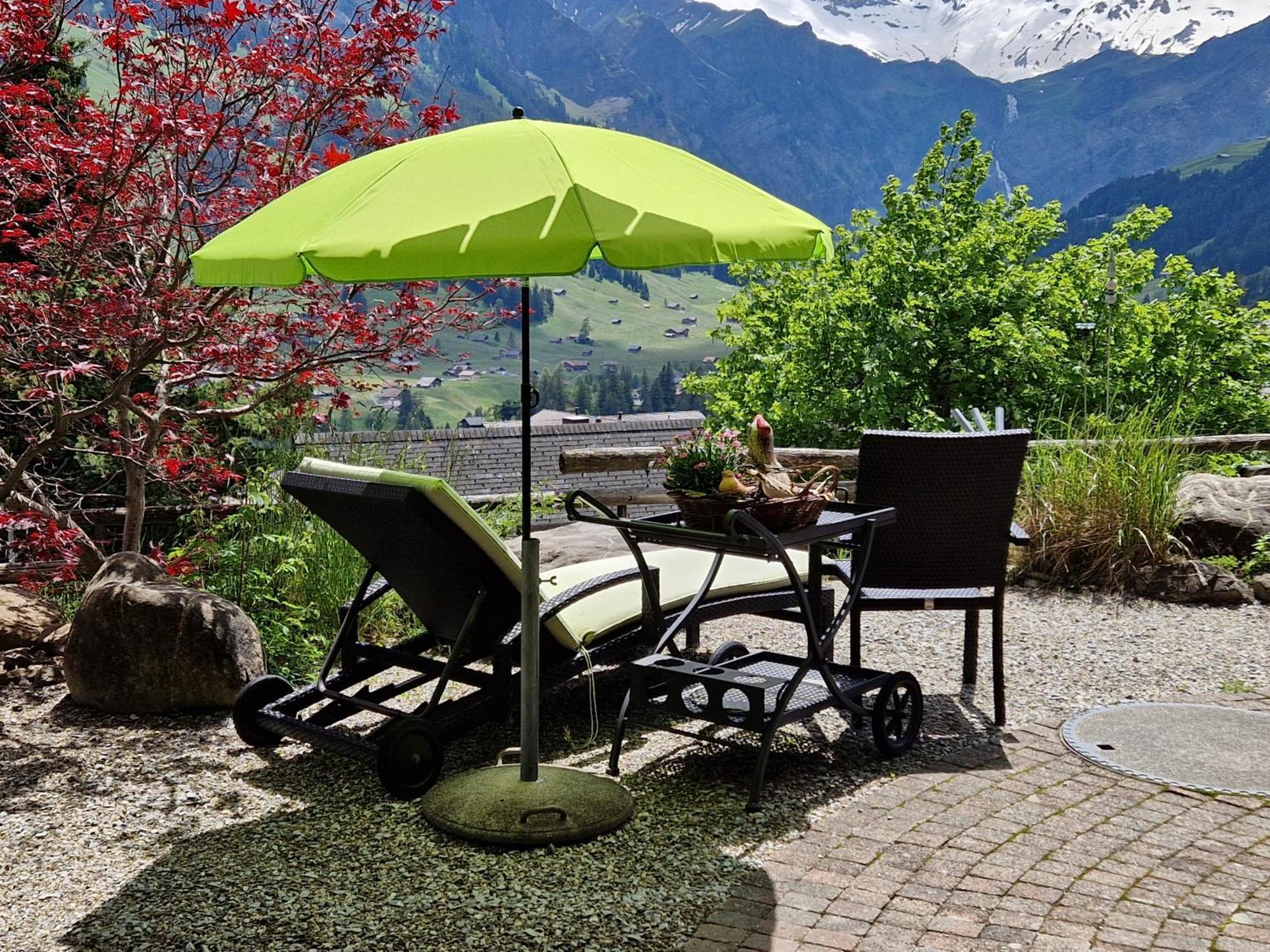 Chalet Gotthelf Gartenstudio, Ferien Mit Hund Adelboden Exterior foto