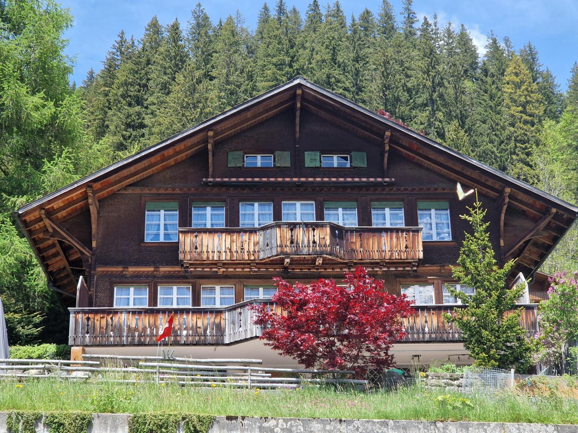 Chalet Gotthelf Gartenstudio, Ferien Mit Hund Adelboden Exterior foto